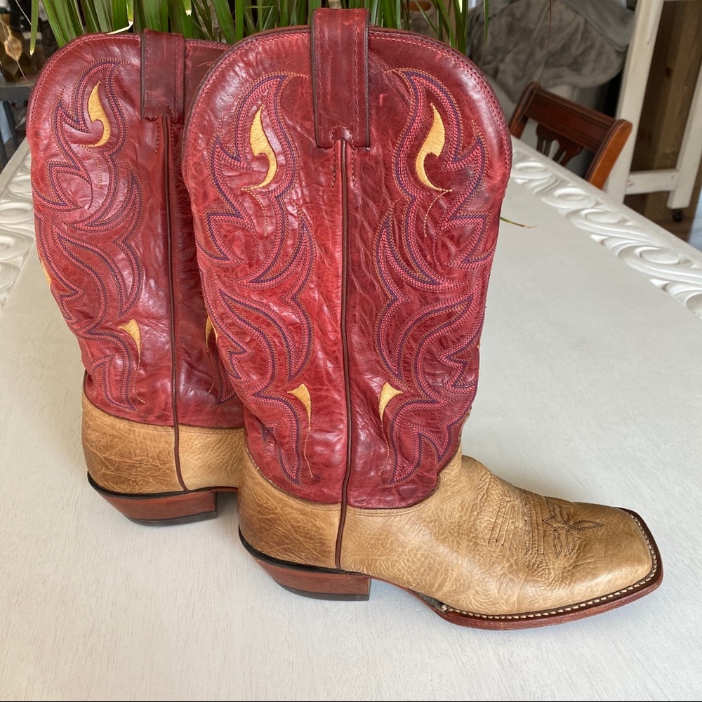 Justin Aqha Remuda Leather Cowgirl Western Boots Gem